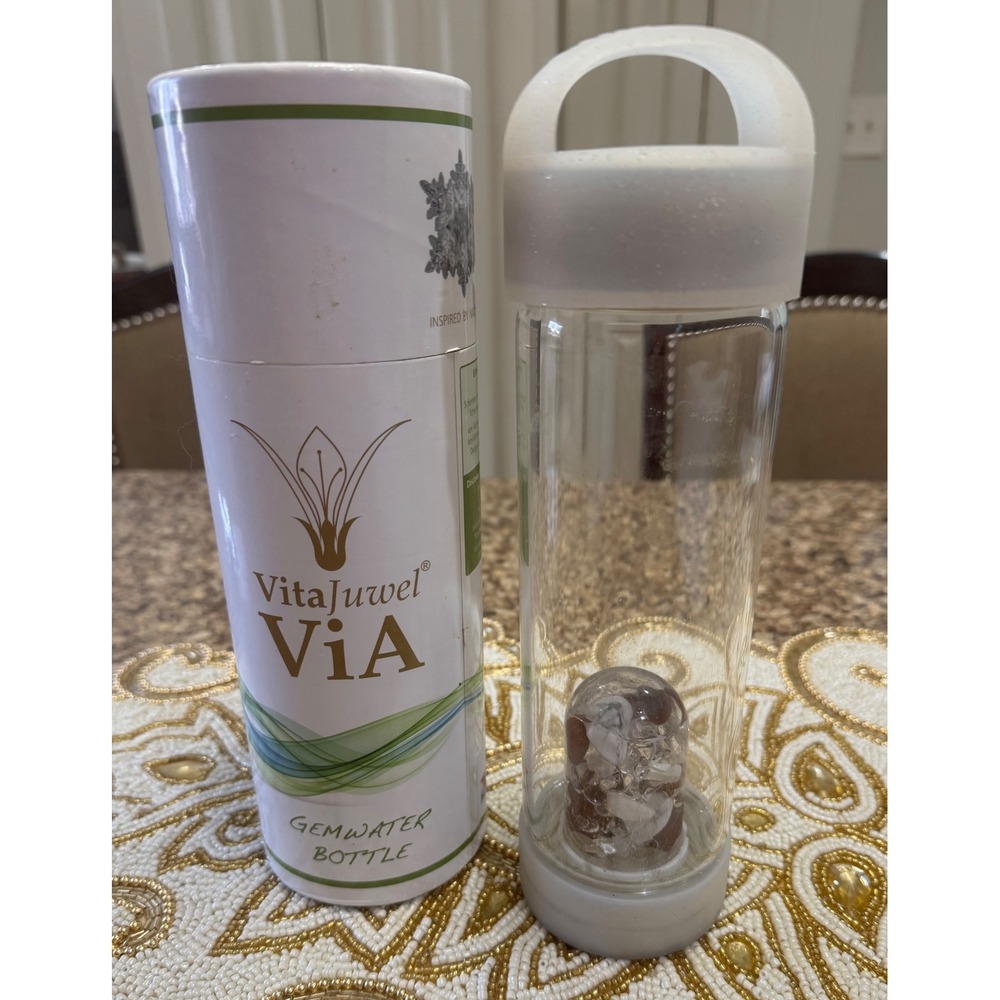 VitaJuwel Via Gemwater Bottle with‎ Natural Gemstones Infusion